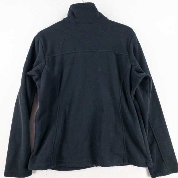 Columbia Fleece Jacket Womens XL Black Full Zip With Pockets - Picture 10 of 13